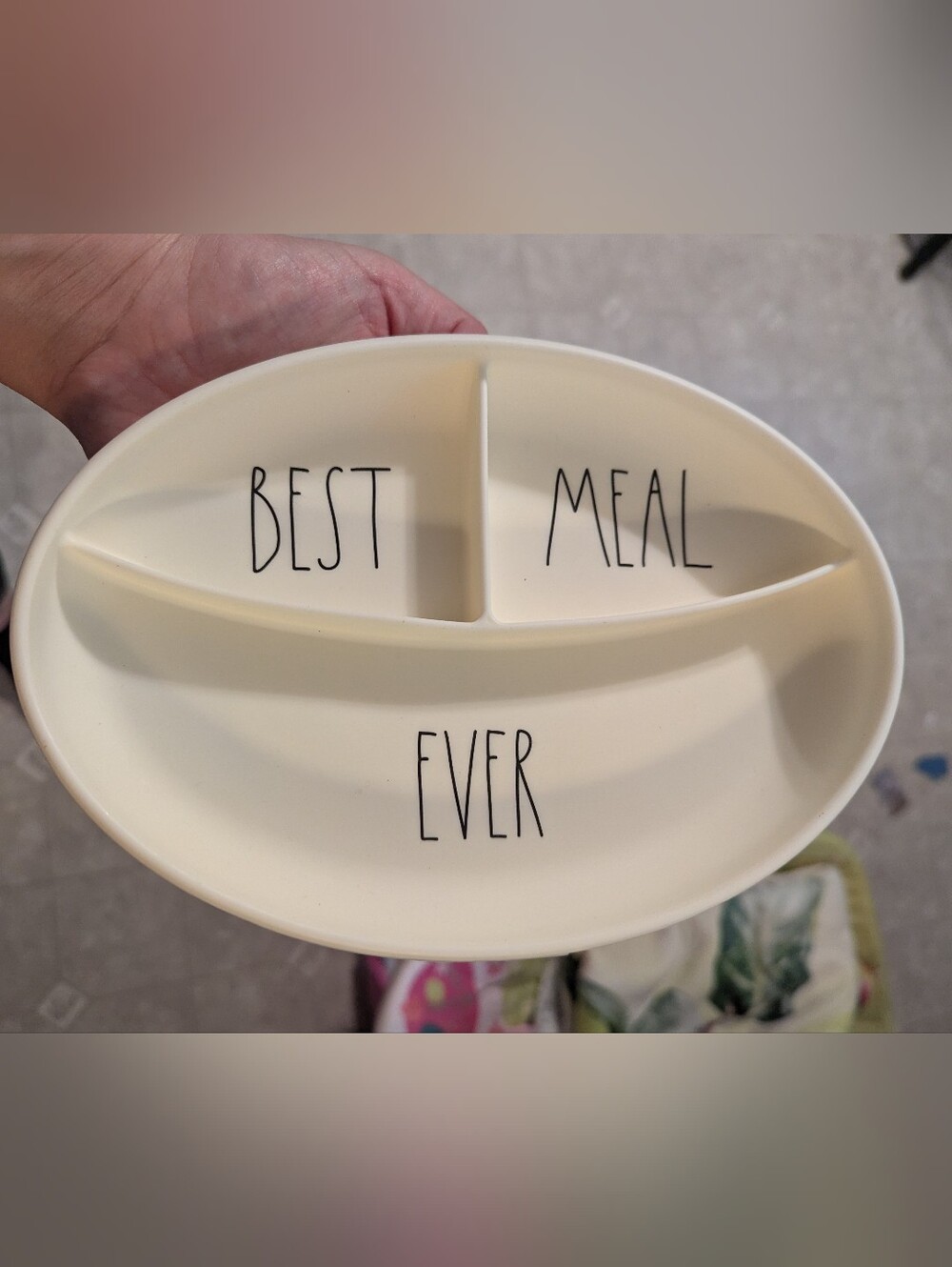 Rae Dunn "Best Meal Ever" Baby Silicone Plate
